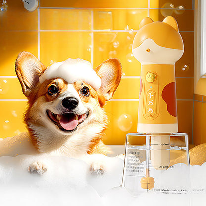 Smart Pet Bubble Machine with Cute Deer Look for Dog Cat Shower