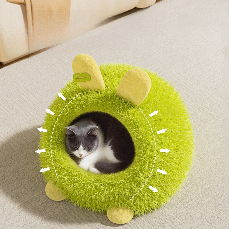 Cat House Winter Thickened Enclosed Safe Winter Warm Cold-Proof Tent House Sleeping Bag for Kittens and Small Dogs