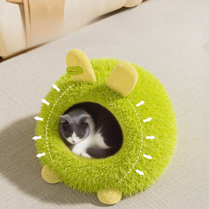 Cat House Winter Thickened Enclosed Safe Winter Warm Cold-Proof Tent House Sleeping Bag for Kittens and Small Dogs