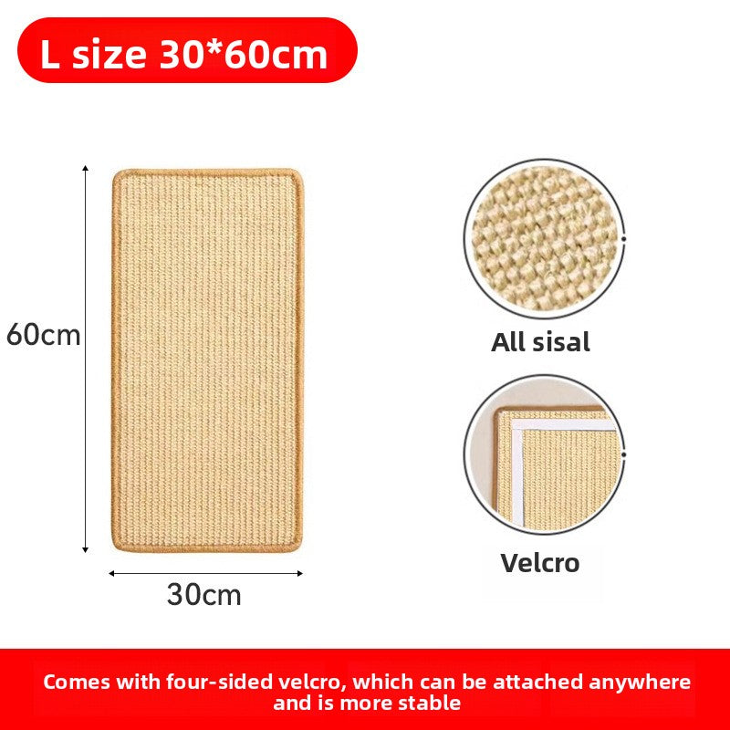 Vertical Wall Sticker Cat Scratch Board Sisal Material Wear Resistant Anti Scratch Sofa Pad Toy