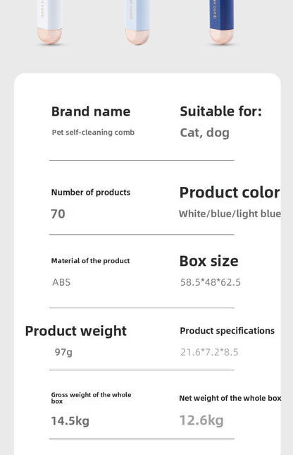 Gentle Needle Comb for Cats and Dogs Premium Pet Hair Brush to Remove Loose Hair and Reduce Shedding Detangling Comb for Pet Grooming at Home