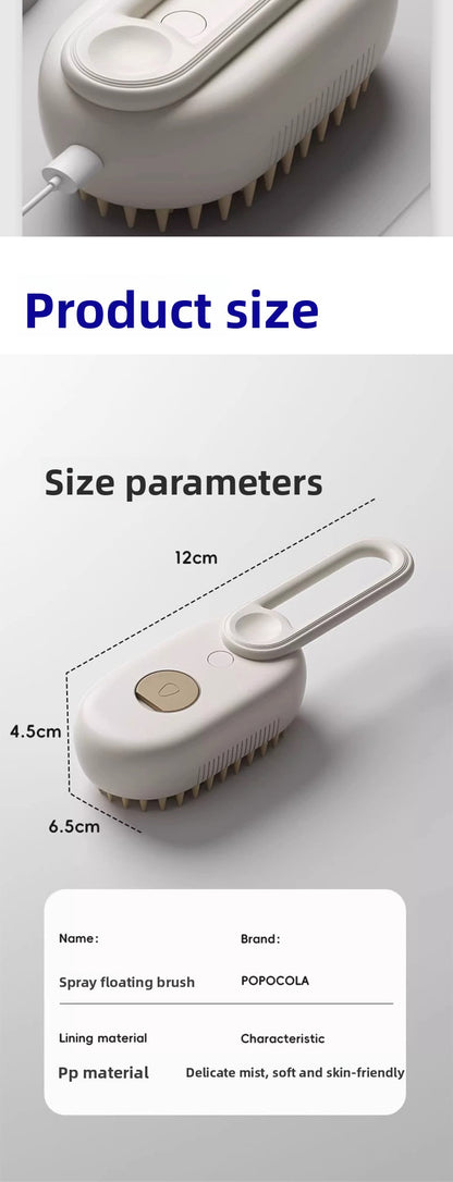 Professional Pet Grooming Spray Massage Comb for Cats and Dogs Bath Free Cleaning Tool with Steam Function to Remove Loose Hair and Undercoat