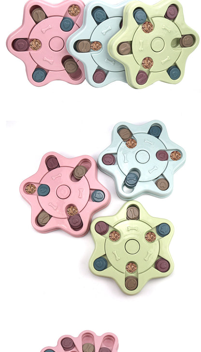 Interactive Pet Dog Puzzle Slow Feeder Leak Proof Durable Dog Bowl