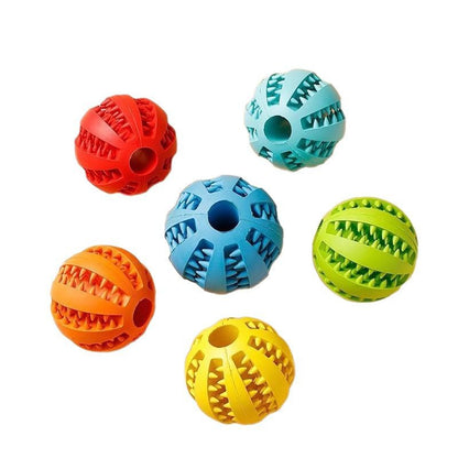 Rubber Dog Toy for Small Large Puppies Boredom Relief Sound Making Teeth Clean Ball