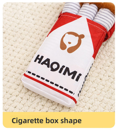 Dog Plush Sound Toy Imitation Cigarette Self-Entertainment Durable Chew Pet Supplies