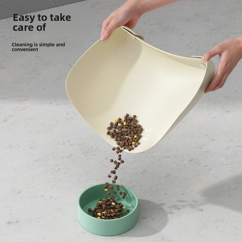 Semi Enclosed Waterproof Pet Placemat Non Slip Oil Proof Thickened Leather Dining Mat for Cats Dogs Food Bowl Mat Creative Design