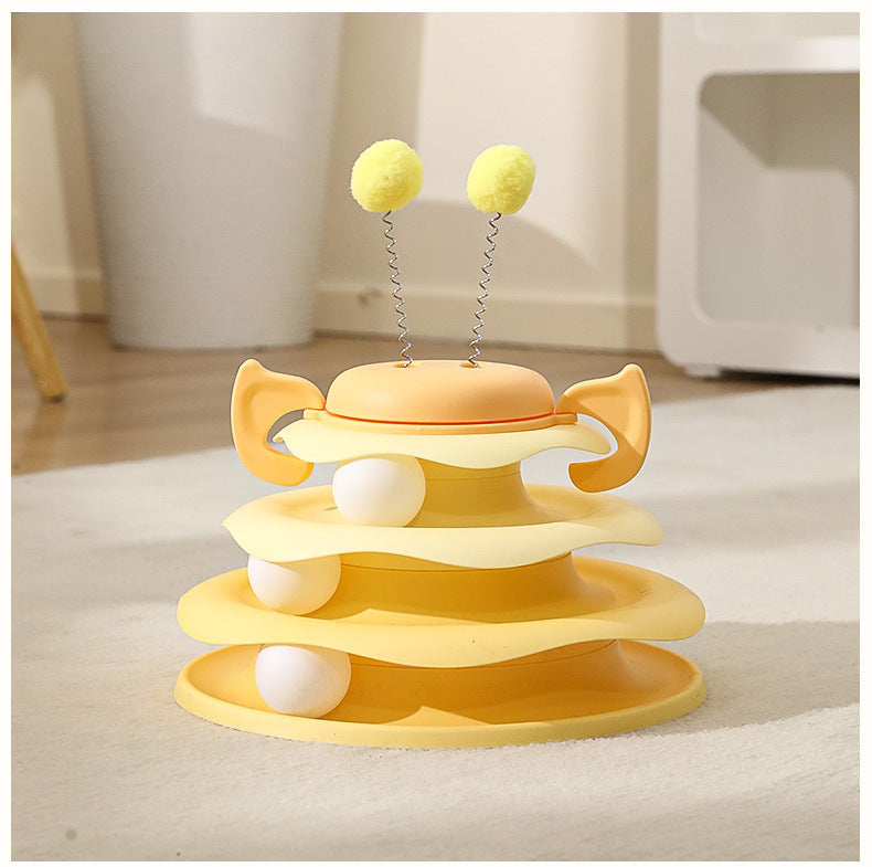 Cat Toy Little Bee Ice Cream Play Plate Self Entertainment Boredom Buster In Stock