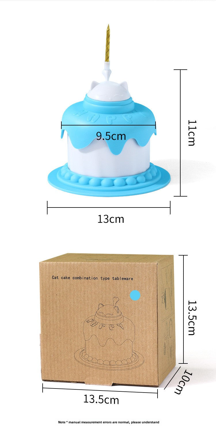 Pet Birthday Cake Ceremony Gift Dog Cat Photo Prop Multi-functional Pet Bowl