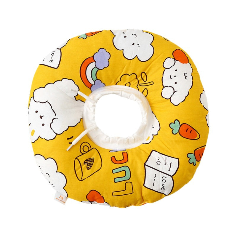 Pet Elizabethan Collar Anti-Bite Anti-Lick Soft Headband Cat Dog Neutering Shame Collar Adjustable Neckband