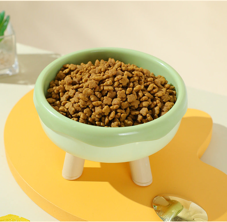 Pipitao 4-Legged Donut Cat Bowl Non-Slip Pet Food Dish Original Boxed Gift for Cats Kitten Feeding Bowl with Elevated Design