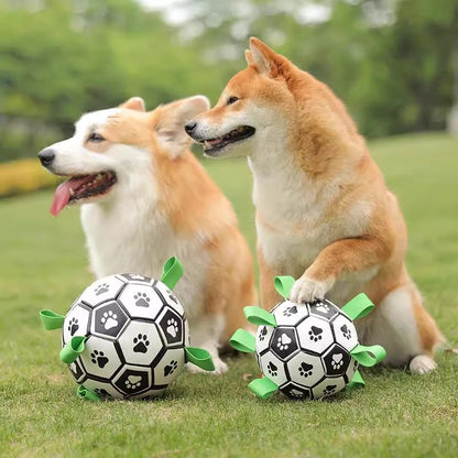Durable Puppy Chew Football Interactive Toy for Small Large Corgi Dogs
