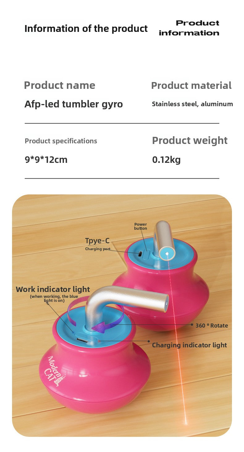 Interactive Cat Toys Laser Pointer Automatic Rotating Wand with Feather Teaser for Kittens Indoor Entertainment Exercise and Energy Consumption