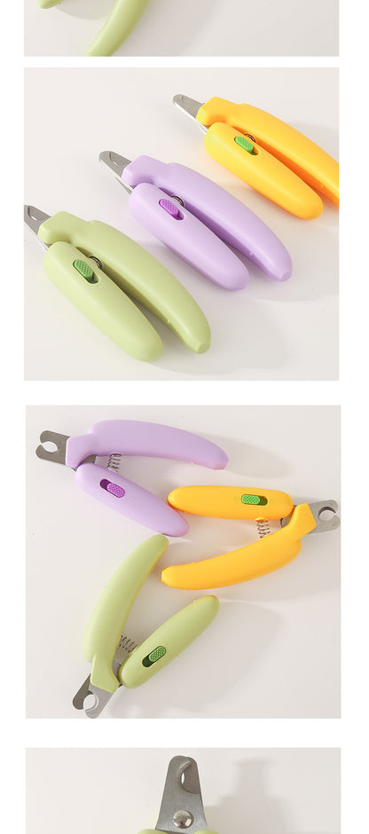 Banana Style Magic Nail Clipper for Cats Dogs Rabbits Anti Bleeding