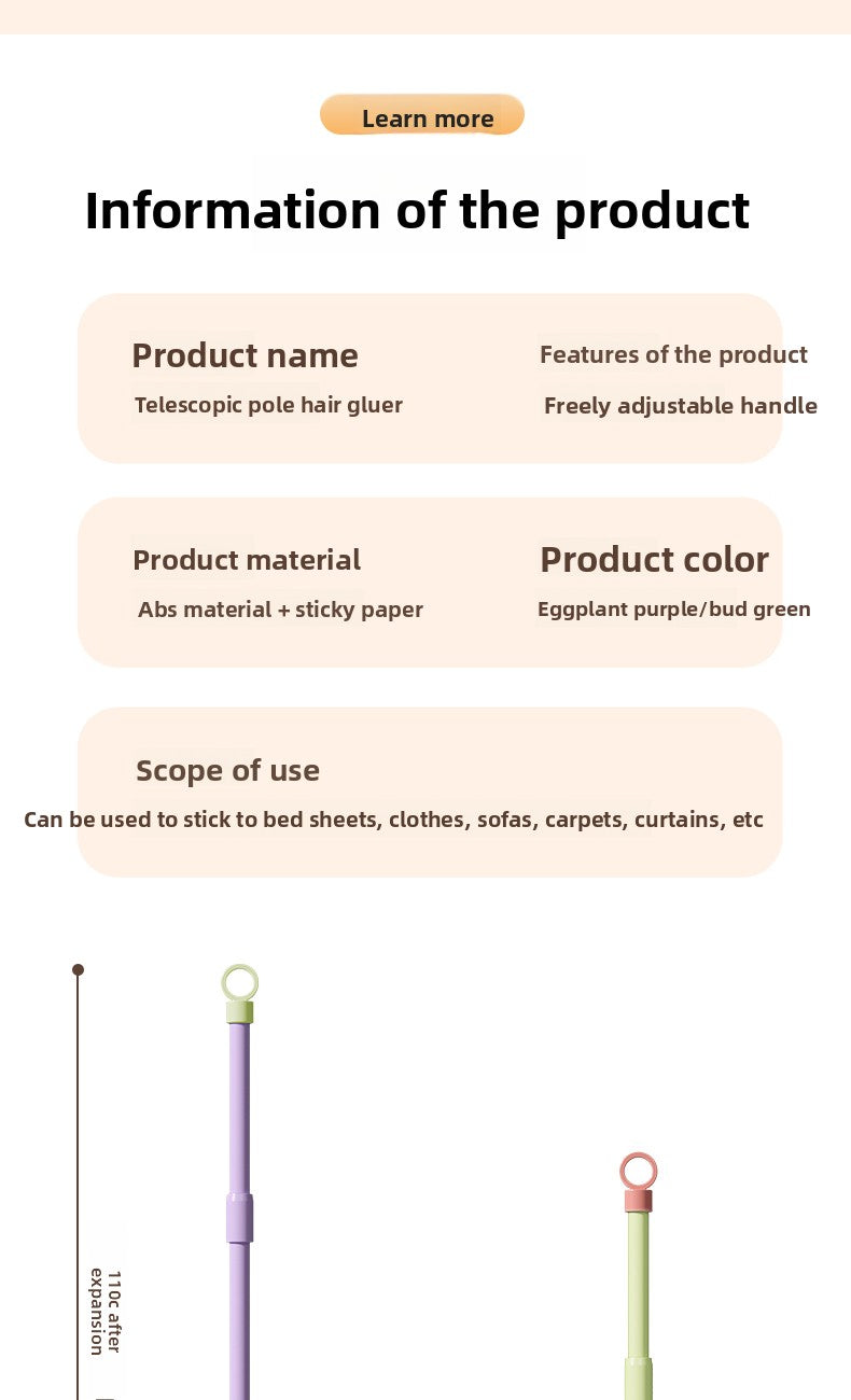 Extra Long Handle Lint Roller for Pet Hair and Dust Sticky Roller Brush with 6 Replaceable Adhesive Sheets Multi Surface Floor Sweeper Magic Hair Remover