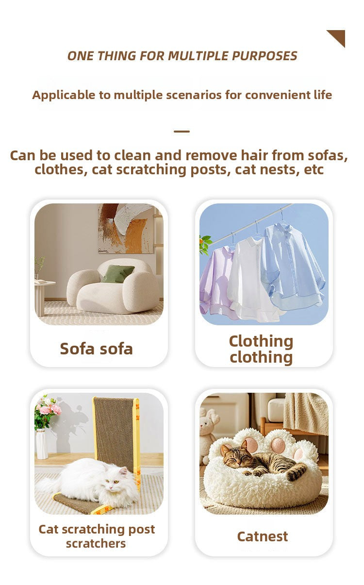 Pet Hair Remover Brush Hair Suction Tool Cat Hair Cleaner for Carpet Sofa