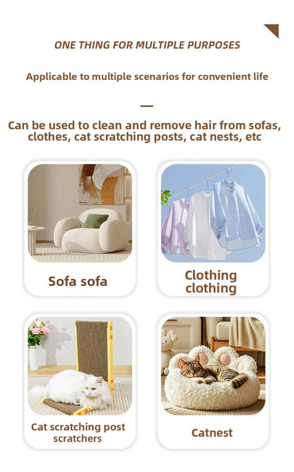 Pet Hair Remover Brush Hair Suction Tool Cat Hair Cleaner for Carpet Sofa