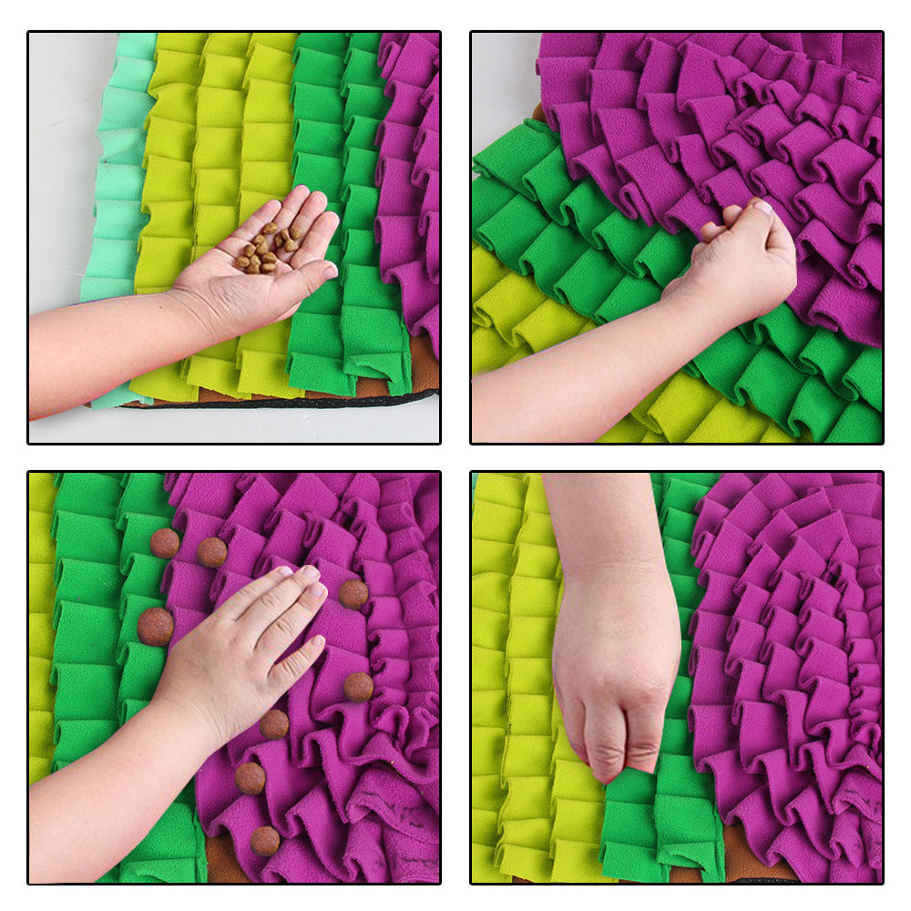 Durable Dog Sniffing Puzzle Mat Treat Dispenser Stress Relief Feeder