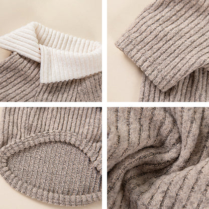 Warm Dog Sweater Winter Clothes for Small Dogs Puppies Cats French Bulldog Pomeranian Soft Knitted Pet Apparel