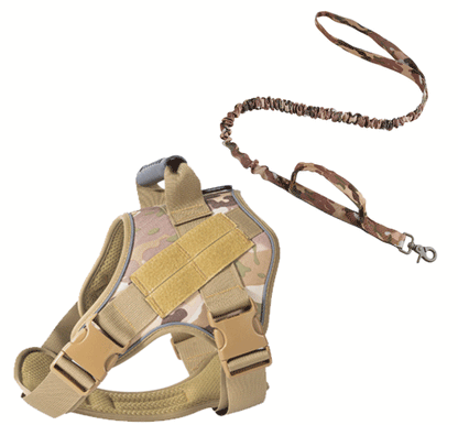 Tactical Dog Harness Quick Release No Pull Pet Vest for Medium Large Dogs German Shepherd Golden Retriever Training with Leash