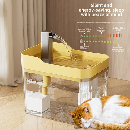Automatic Cat Water Fountain 2L Large Capacity Smart Pet Water Dispenser with Filter for Fresh Circulating Water and Quiet Pump