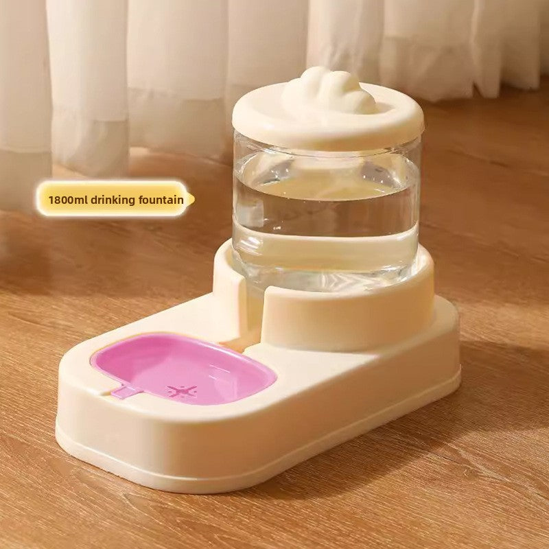 Large Capacity 5L Automatic Pet Feeder and Waterer Combo Adjustable Height Dog Cat Bowl Set with Non Slip Base