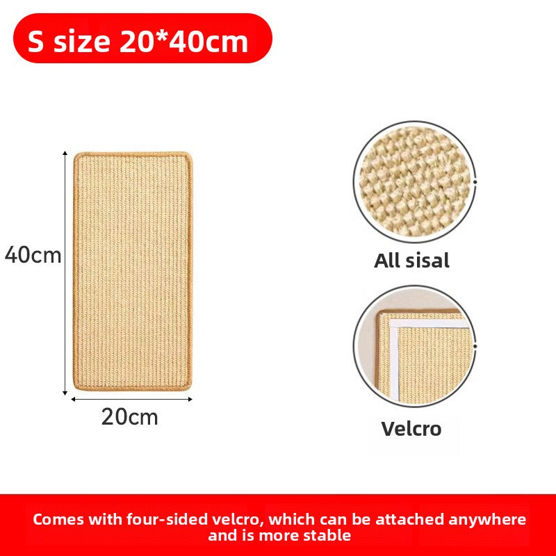 Vertical Wall Sticker Cat Scratch Board Sisal Material Wear Resistant Anti Scratch Sofa Pad Toy