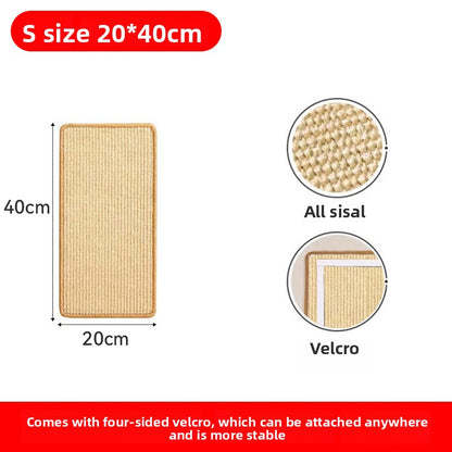 Vertical Wall Sticker Cat Scratch Board Sisal Material Wear Resistant Anti Scratch Sofa Pad Toy
