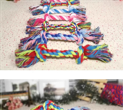 Interactive Dog Bite Pulling Rope Knot Toy for Medium to Large Puppies