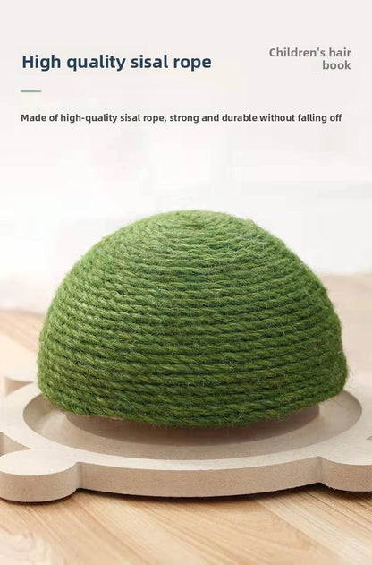 Heavy Duty Sisal Cat Scratching Board Turtle Shape Non Shedding Cat Claw Grinder Toy Durable Scratch Pad for Kittens and Cats Boredom Relief