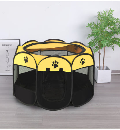 Octagonal Pet Playpen Pet Tent Oxford Cloth Scratch-Resistant Foldable Dog Cage Dog Cat Delivery Room Dog House Cat House