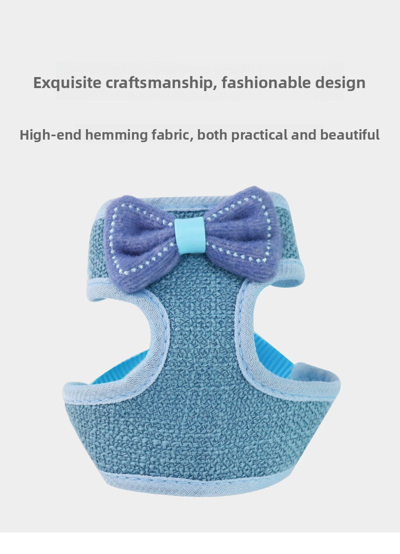 New Bowknot Design Cat Leash Vest-Style Adjustable Walking Harness