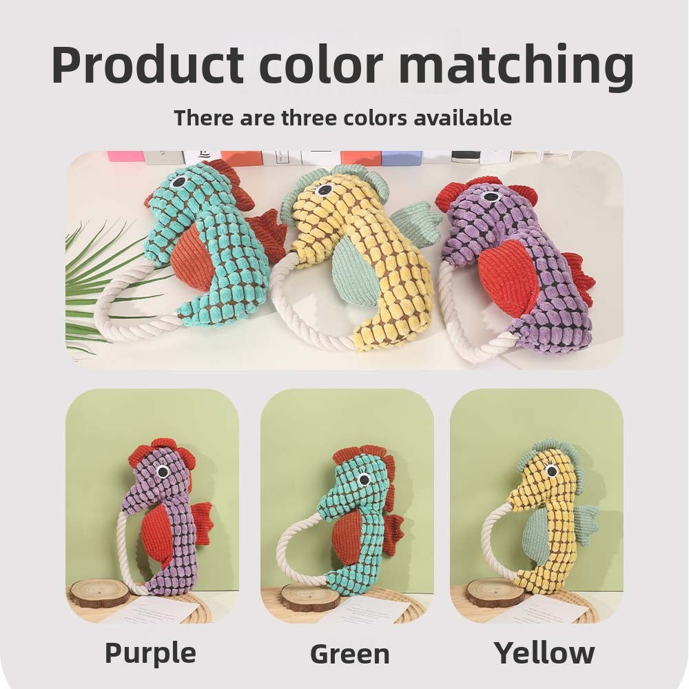 Squeaky Dog Toy Pineapple Fleece Chew Resistant Puppy Teething Chew Toy for Small Medium Dogs Like Corgi Golden Retriever Boredom Relief Interactive Pet Toy