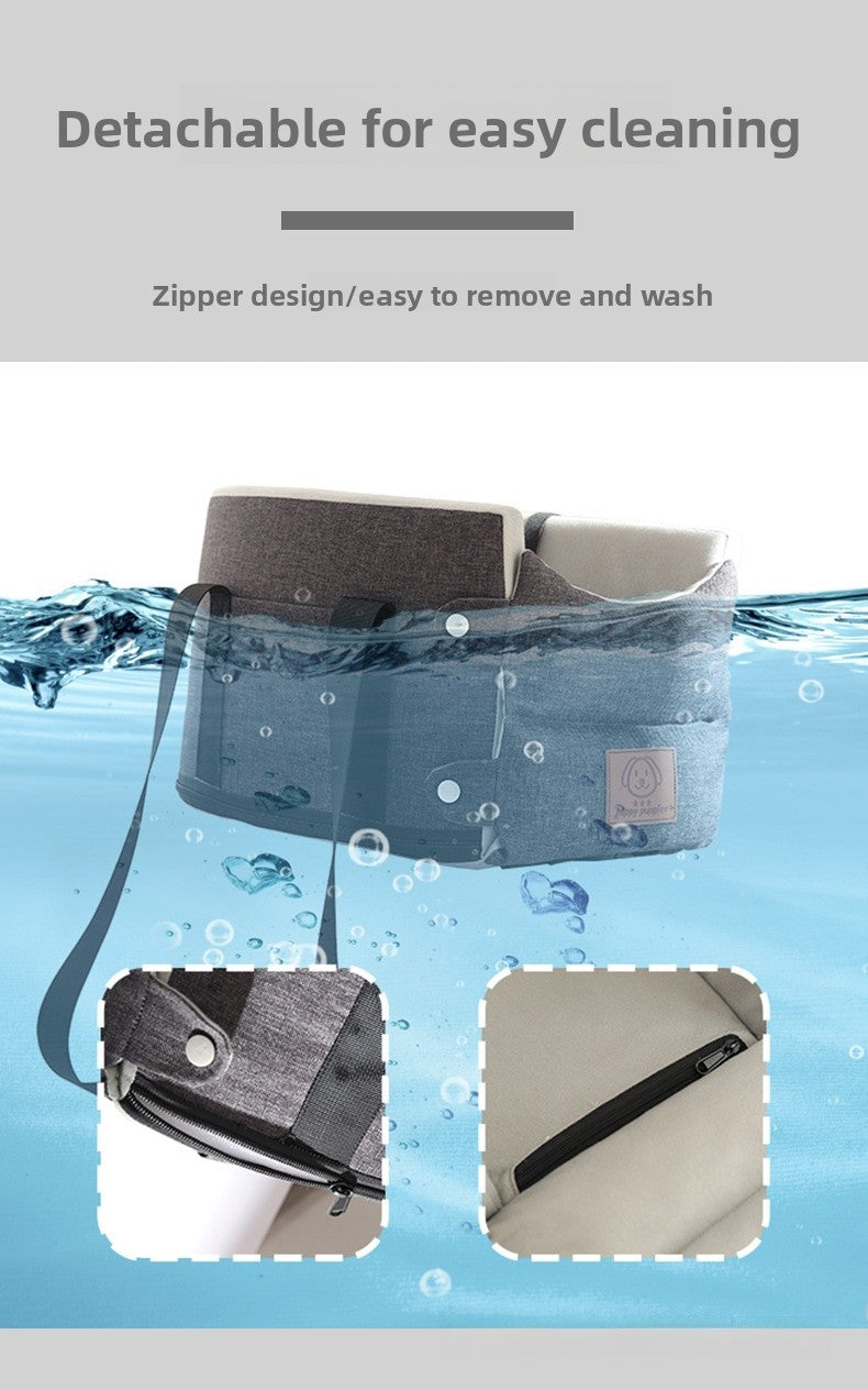 Premium Cat Car Seat Cushion Pet Bed Washable Detachable Safety Travel Carrier for Small Dogs and Cats