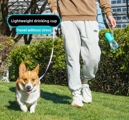 Portable Pet Water Bottle for Dogs and Cats Leak Proof Outdoor Travel Water Dispenser with Foldable Bowl