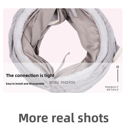 Pet Supplies Suede S-Shaped Foldable Cat Tunnel Plaything