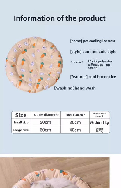Cat Dog Bed Ice Mat Summer Cooling Sleeping Pad Double Layer