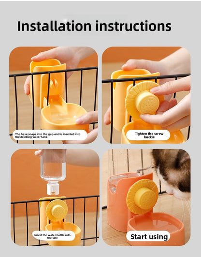 Original Daisy Hanging Cage Automatic Pet Water Dispenser Large Capacity Dog Cat Water Bottle Feeder