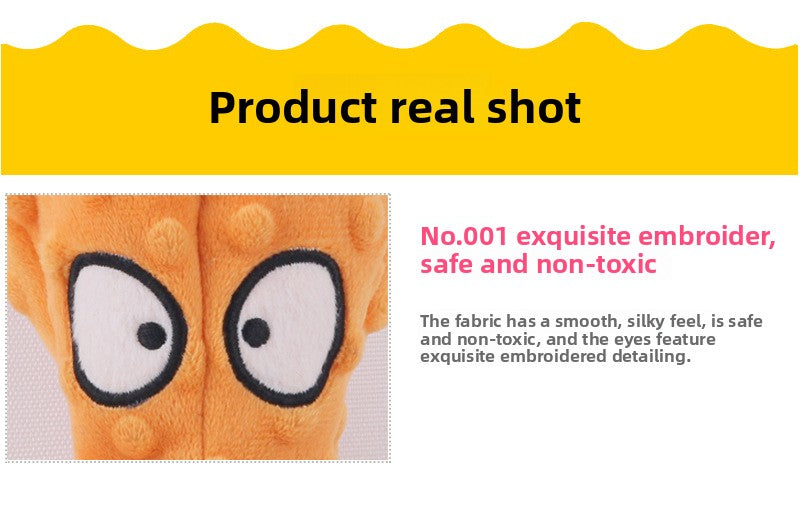 Soft Octopus Plush Toy for Dogs and Cats Durable Chew Resistant Pet Toy with Squeaker Interactive Playtime Fun for Puppies and Kittens