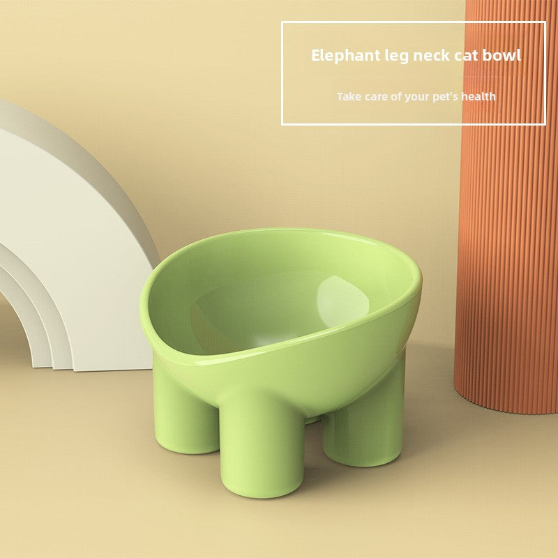 Elephant Leg Macaron Color Anti-Slip Cat Food Bowl Elevated Scientific Feeding