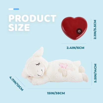 Dog Cat Anti-Anxiety Plush Lamb Pillow Having Simulated Heartbeat Feature