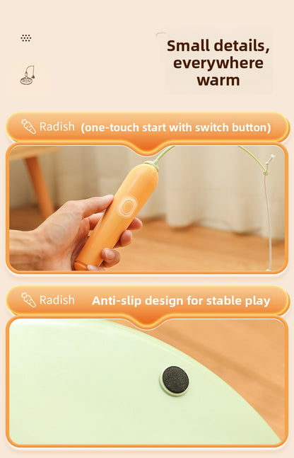 Pet Toy Electric Cat Toy Rotating Cat Teaser Wand Flying Feather Interactive Cat Toy