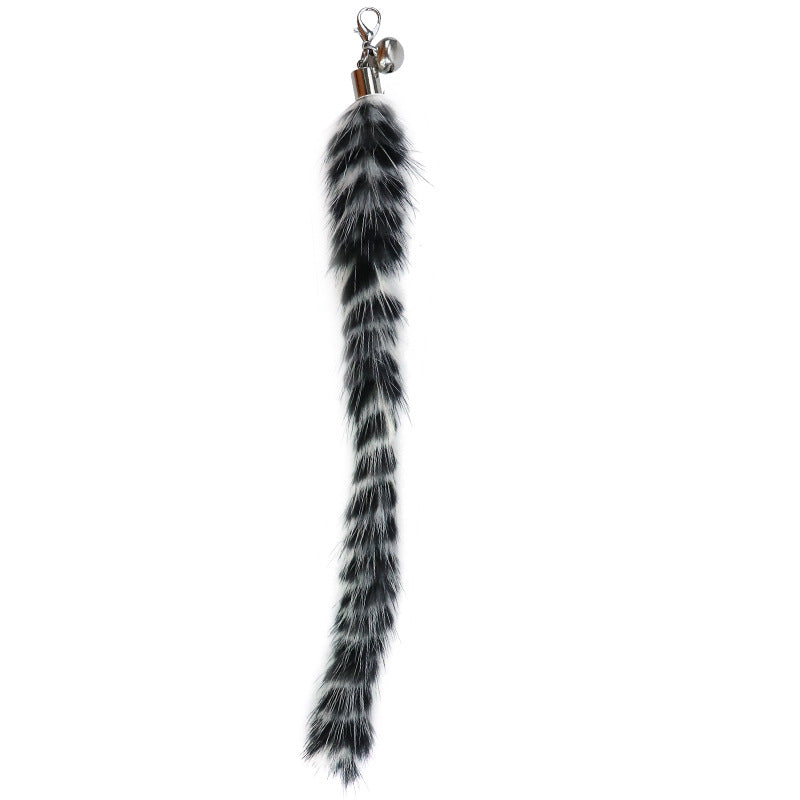 Three-Section Telescopic Feather Cat Toy Teaser Wand Replaceable Head Set