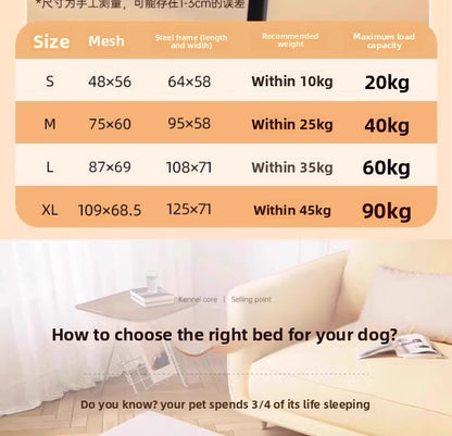 Elevated Dog Camping Bed All-Season Moisture-Proof Kennel Bed for Small Large Dogs