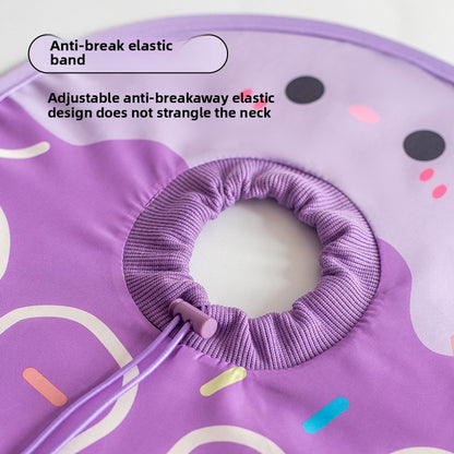 Deepened Neck Adjustable Waterproof Elizabethan Collar Anti Bite for Cats Dogs