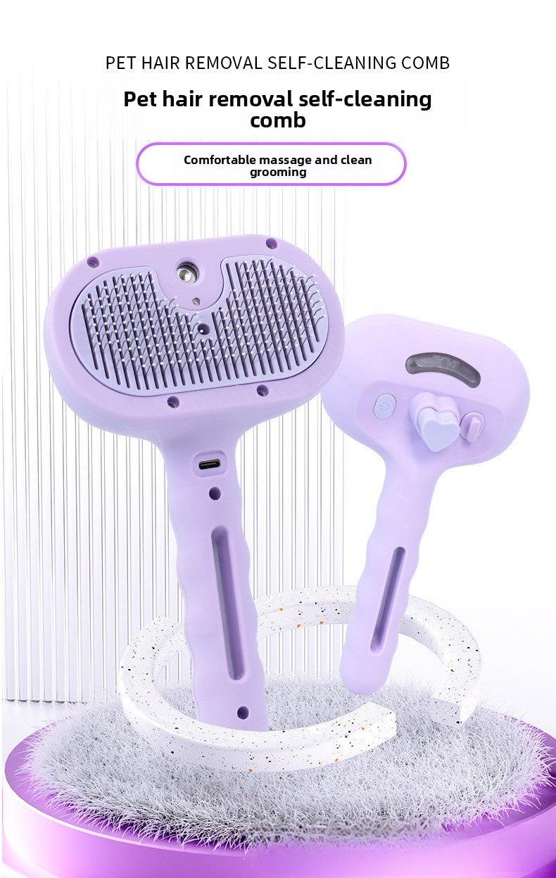 Blue Light Advanced Pet Spray with Non-Flying Hair Needle Grooming Comb