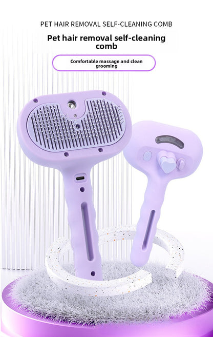 Blue Light Advanced Pet Spray with Non-Flying Hair Needle Grooming Comb