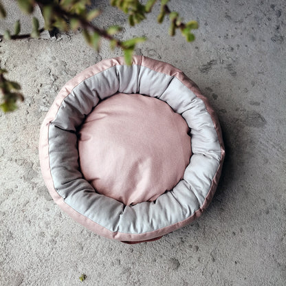 Pet Round Bed for All Seasons with Removable Washable Dog Cat Deep Sleep Mat Soft Bedding