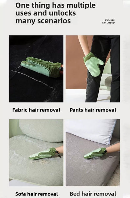 Pet Grooming Gloves Brush Dog Cat Shedding Hair Removal Cleaning Essential Supplies