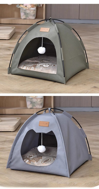 New Cat Tent Enclosed Foldable Oxford Cloth Cat House Dog House