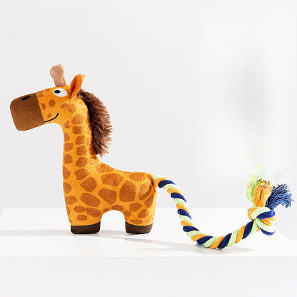 Durable Dinosaur Plush Dog Toy with Squeaker Interactive Chew Toy for Small Medium Dogs Tough Chewers Pet Supplies Puppy Teething